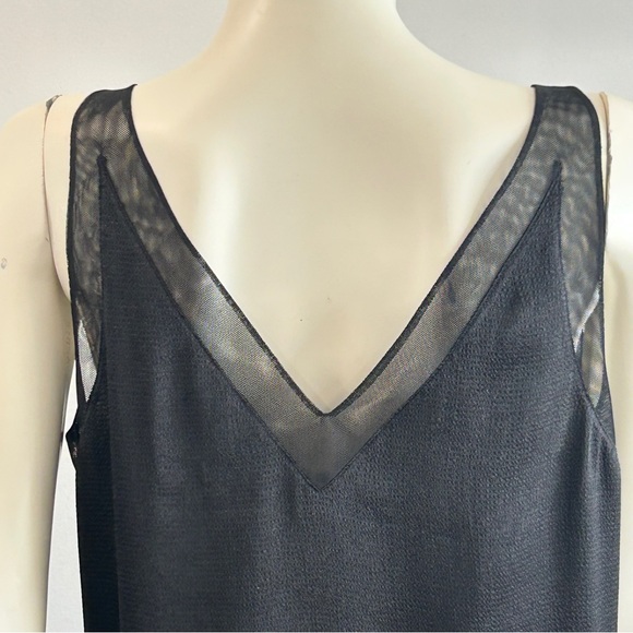 Ted Baker Lilyane V-Neck Mesh Cami Top Black - Picture 8 of 12